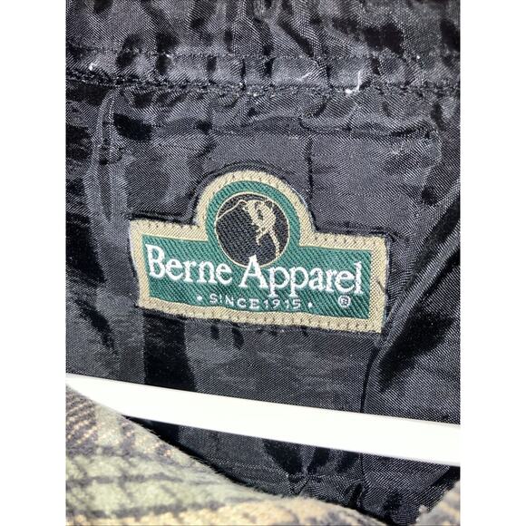 VTG Berne Apparel Heavy Cotton Button Up Flannel Mens M - Picture 2 of 12